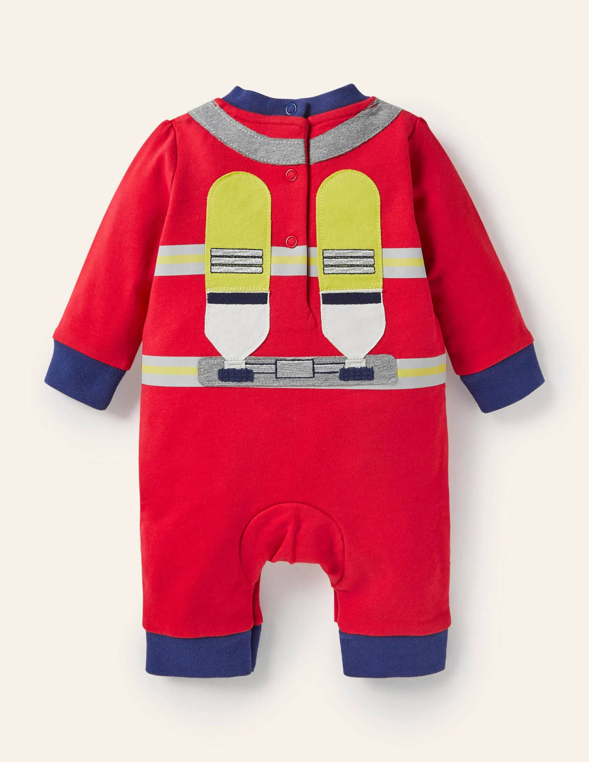 Firefighter Romper-Rockabilly Red Firefighter