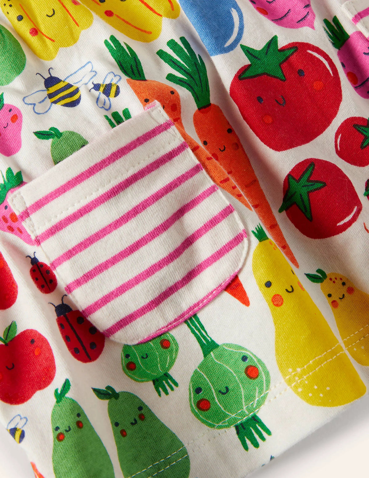 Jersey Hotchpotch Dress-Ivory Garden Gang