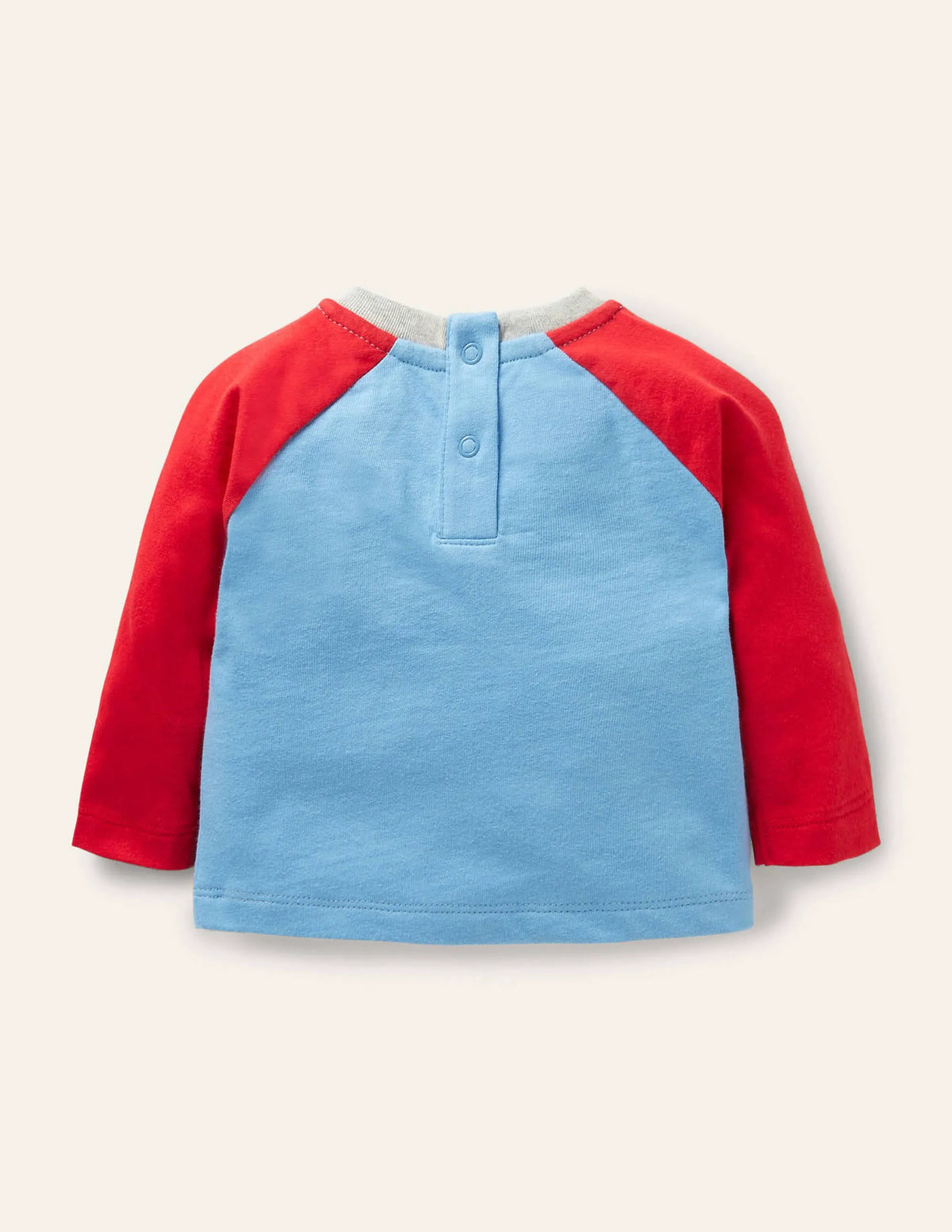 Lift-the-flap Raglan T-shirt-Surfboard Blue Tractor