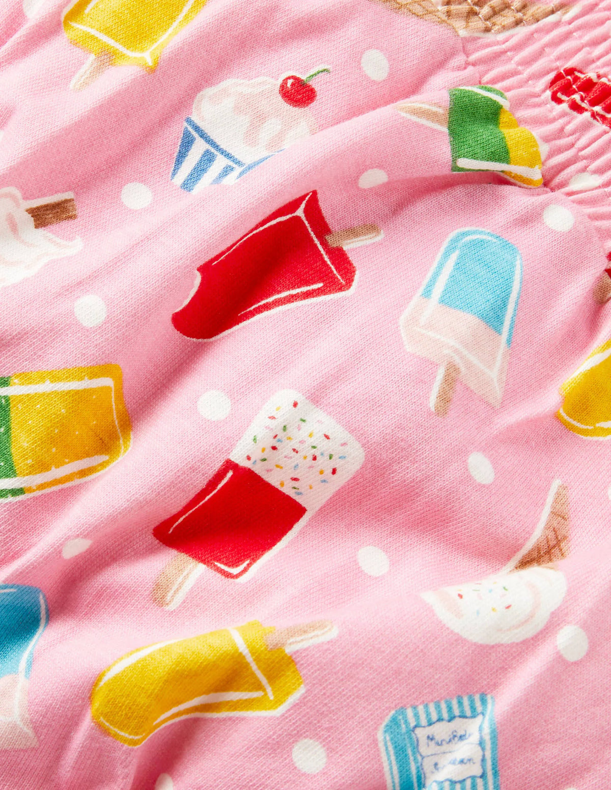 Printed Jersey Shorts-Pink Lemonade Ice Cream Spot