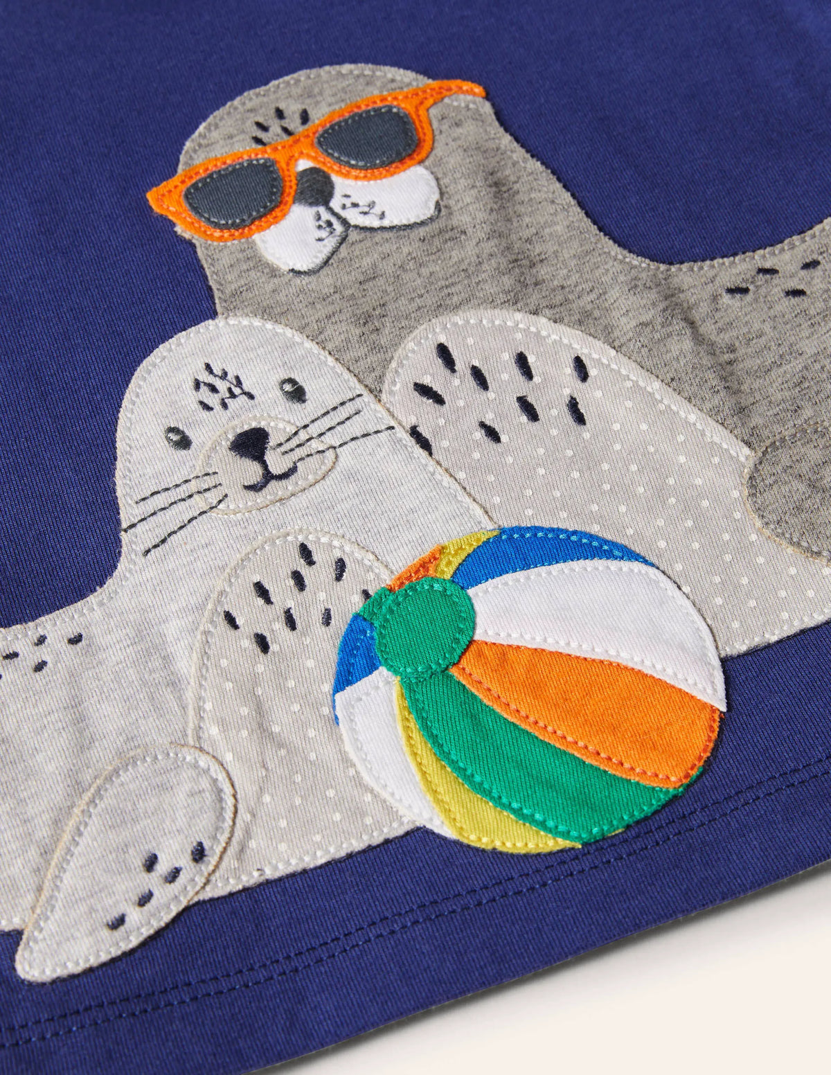 Vacation Appliqué Short Set-Aqua Blue Under the Sea