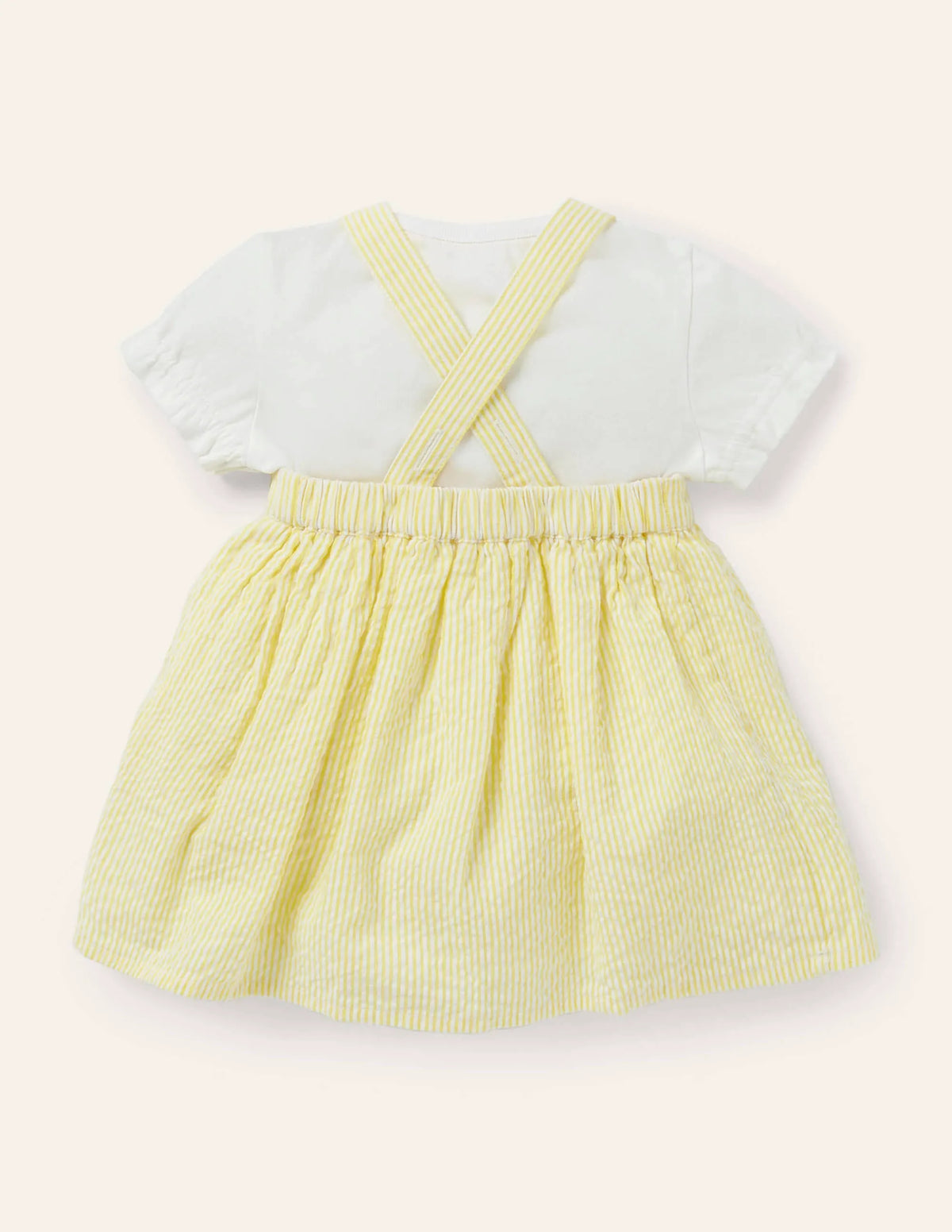 Ice Cream Pinnie Set-Ivory/Yellow Ice-Cream