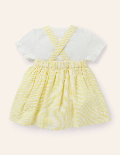 Ice Cream Pinnie Set-Ivory/Yellow Ice-Cream