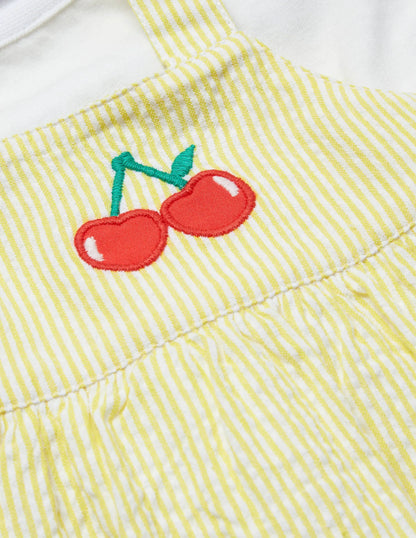 Ice Cream Pinnie Set-Ivory/Yellow Ice-Cream