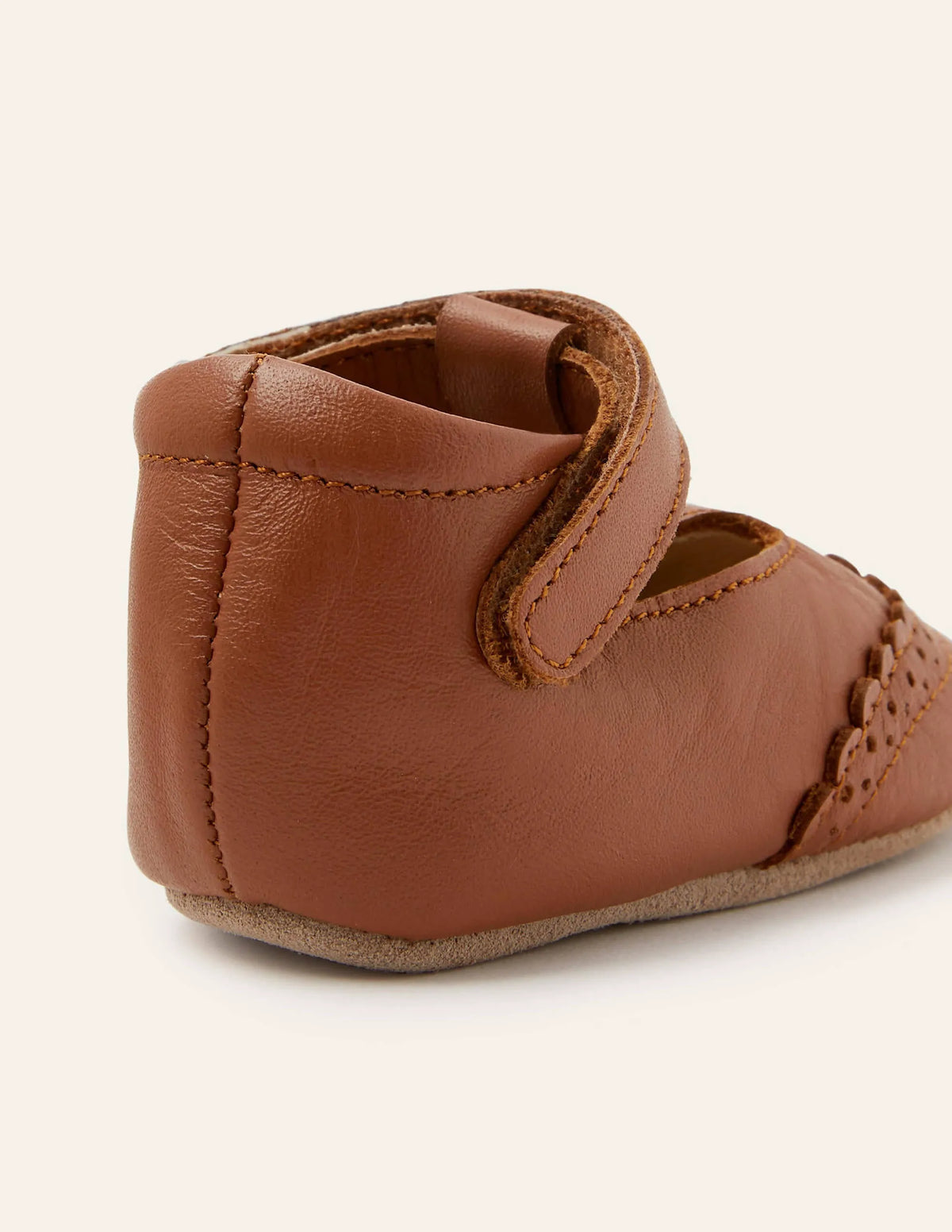 Leather Baby Shoes-Tan