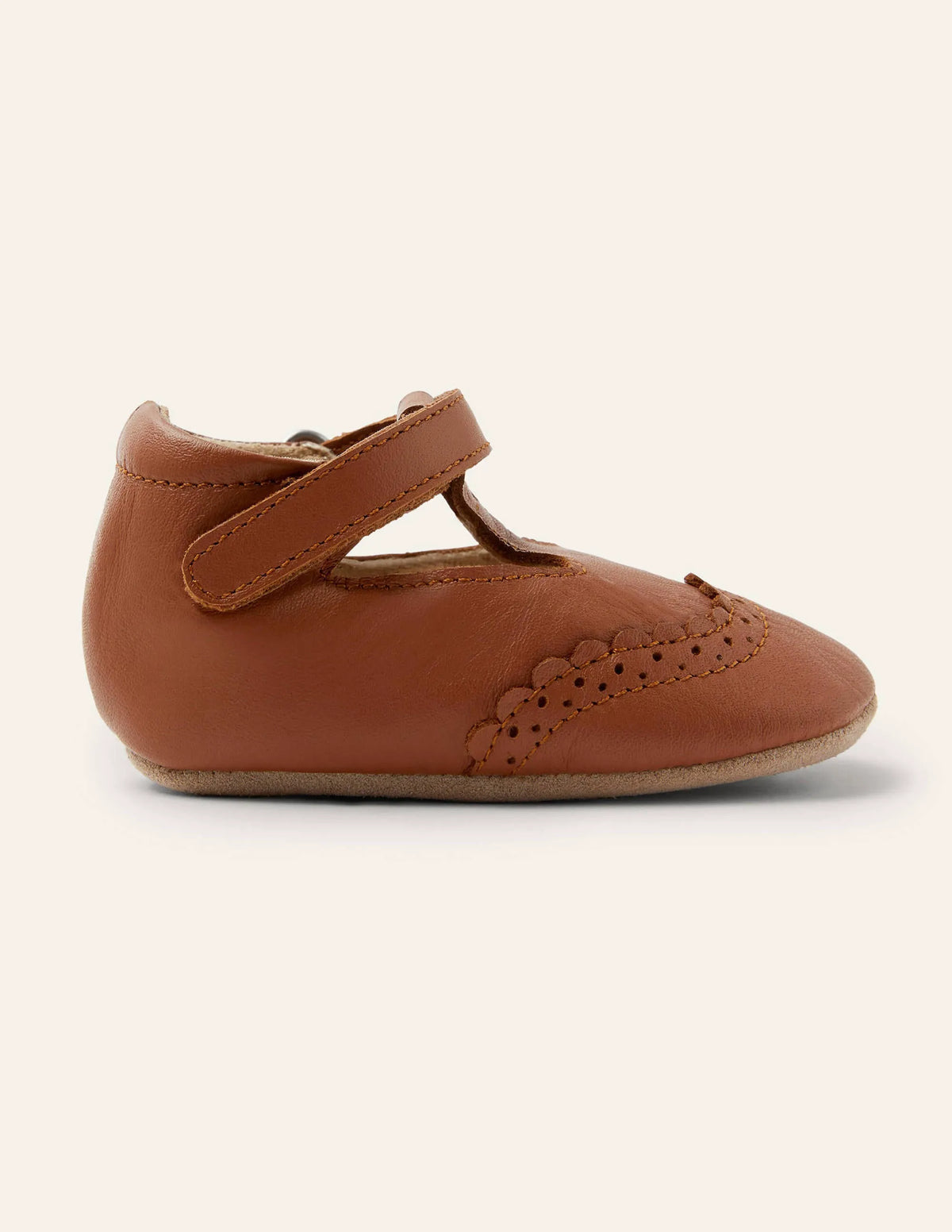 Leather Baby Shoes-Tan