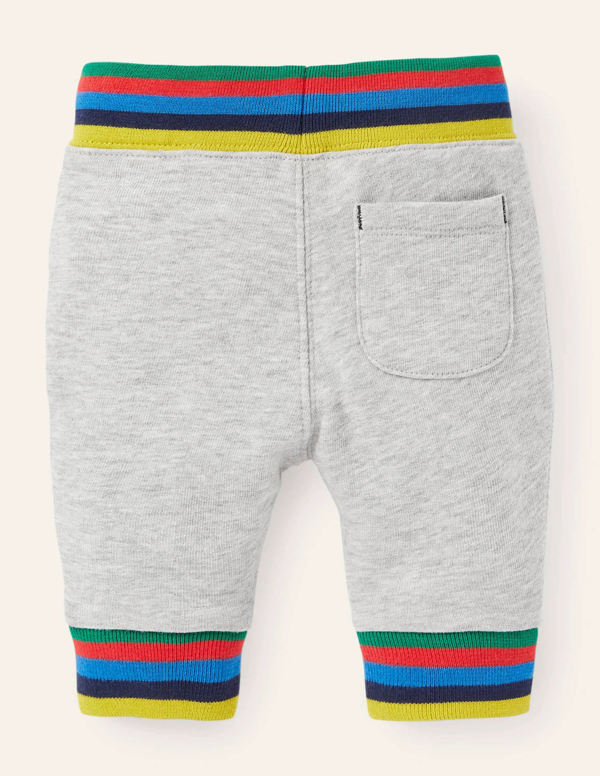 Rainbow Rib Jersey Bottoms-Grey Marl