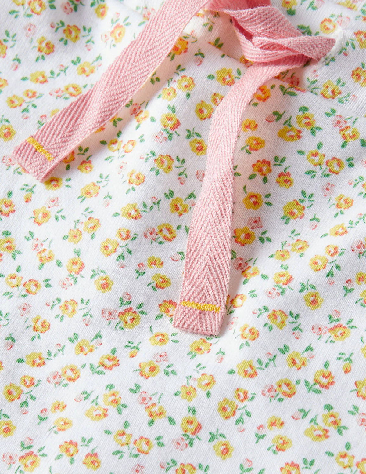 Organic Newborn Leggings-Sweetcorn Yellow Floral