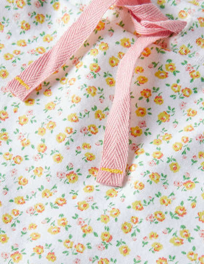 Organic Newborn Leggings-Sweetcorn Yellow Floral