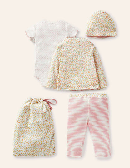 Organic Rose 4 Piece Gift Set-Ivory Tiny Rose