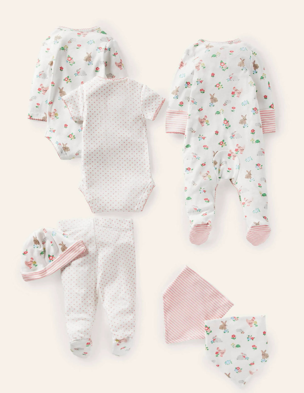 Organic Pets 7 Piece Gift Set-Ivory Floral Pets
