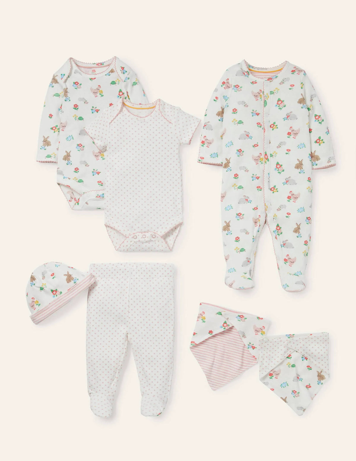 Organic Pets 7 Piece Gift Set-Ivory Floral Pets
