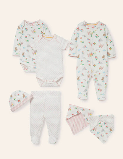 Organic Pets 7 Piece Gift Set-Ivory Floral Pets