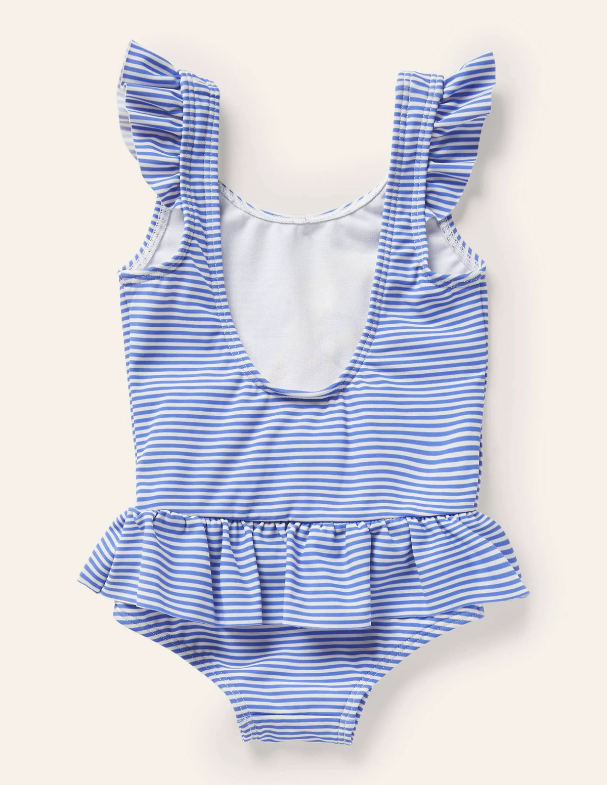 Frill Waist Swimsuit-Gulf Blue/Ivory Giraffe