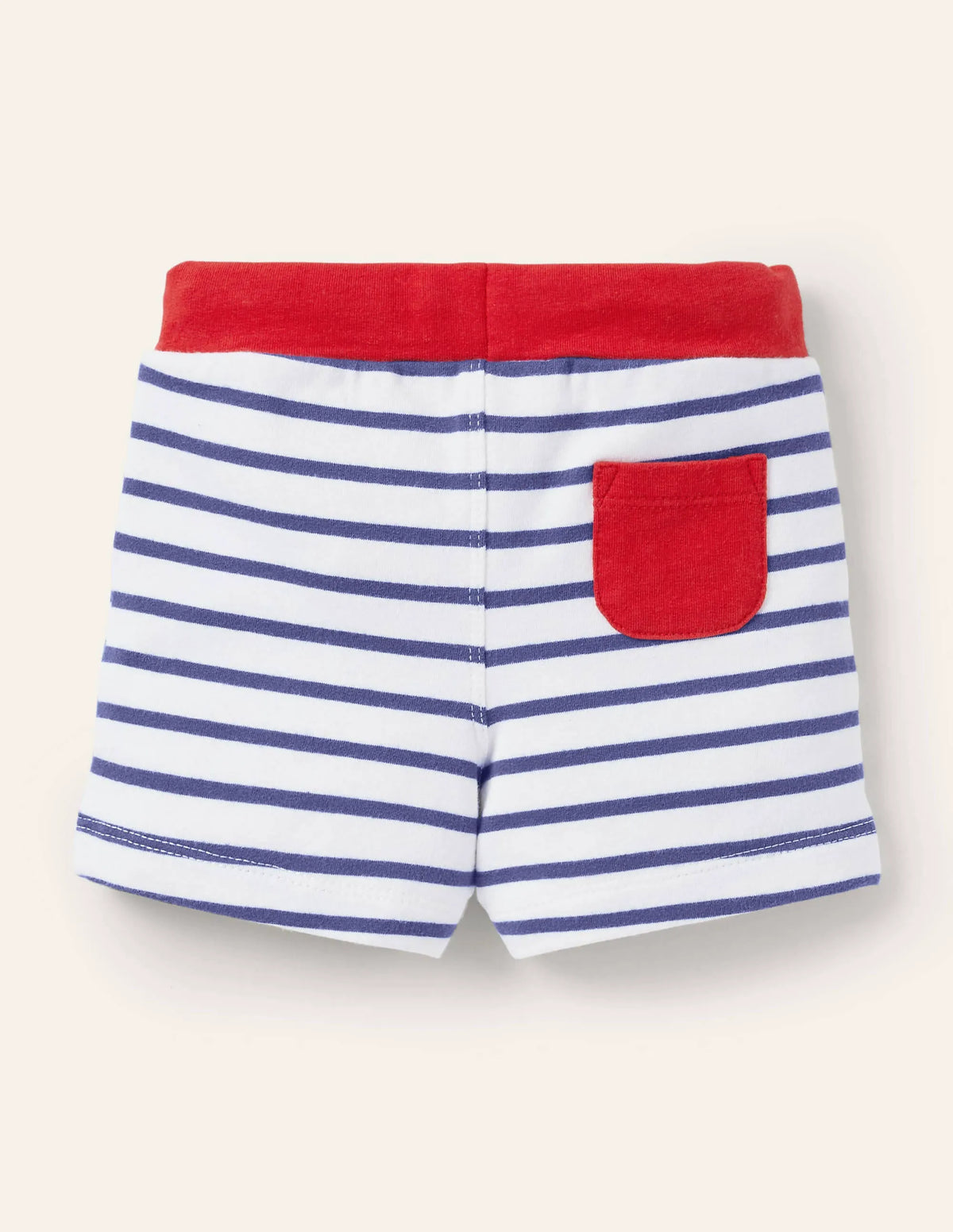 Essential Jersey Shorts-Ivory/Starboard Blue