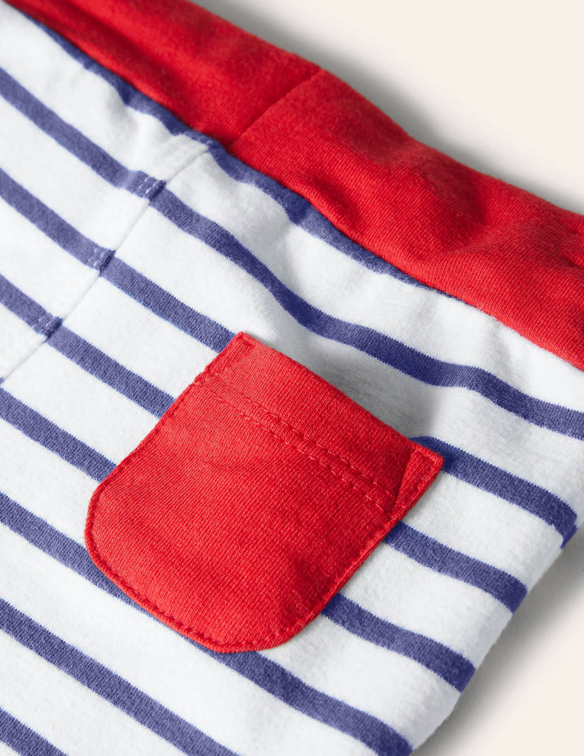 Essential Jersey Shorts-Ivory/Starboard Blue