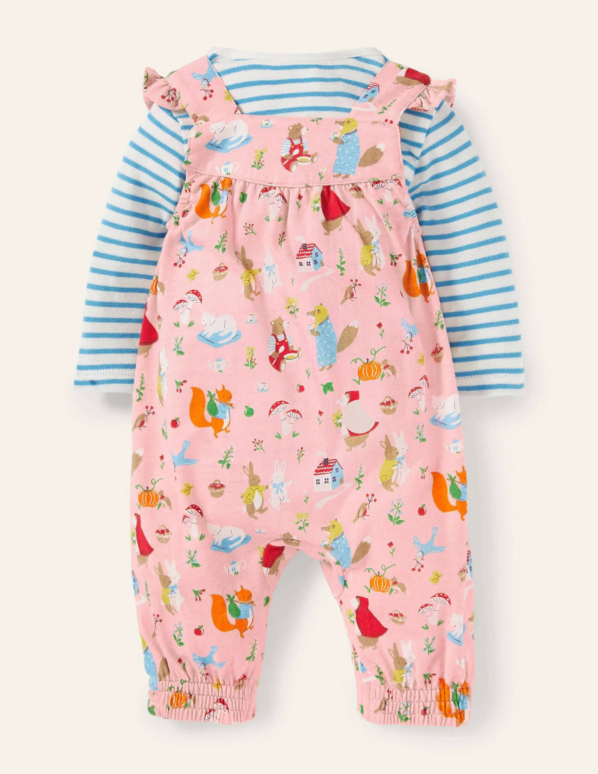 Jersey Overalls Set-Boto Pink Bedtime Stories