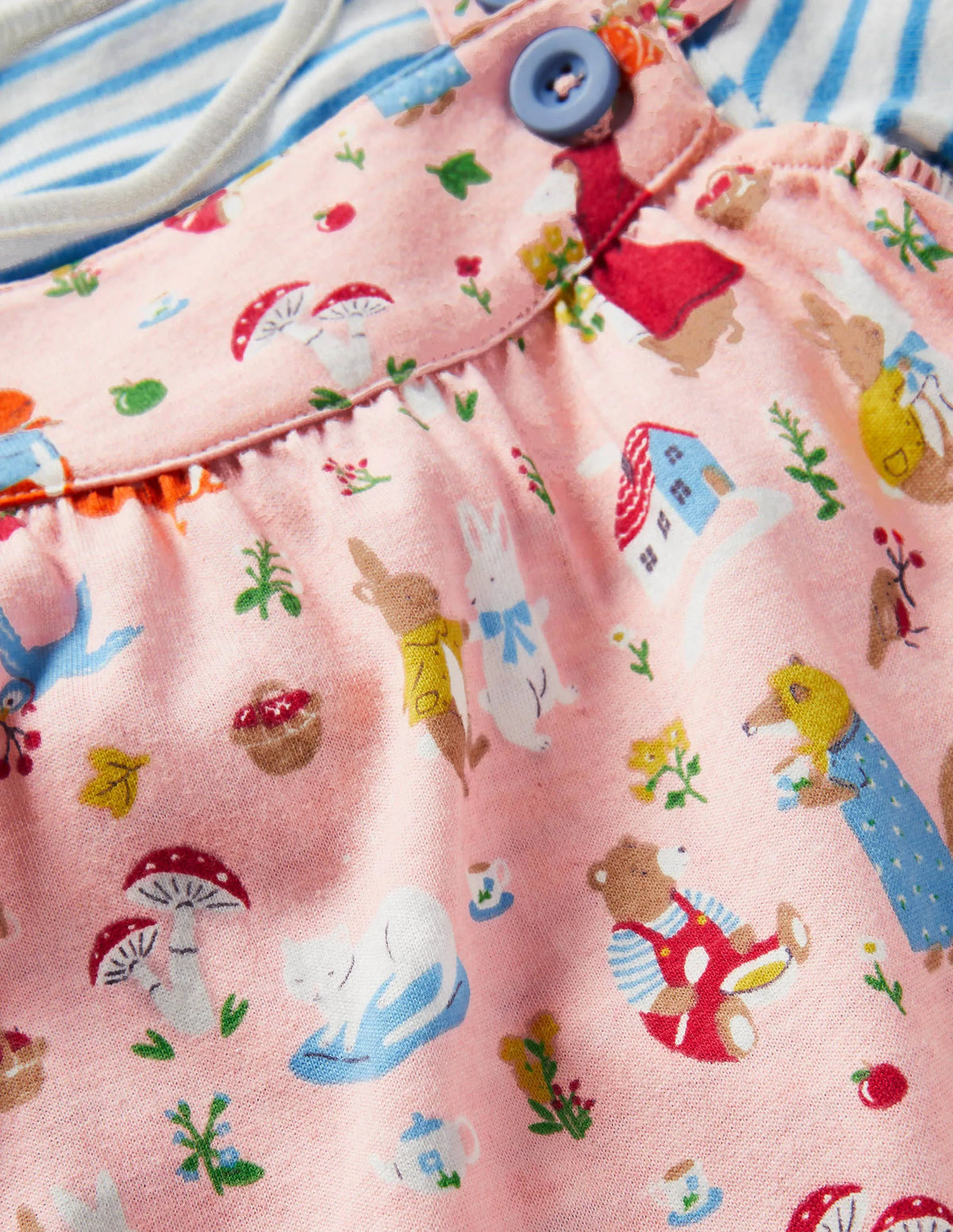 Jersey Overalls Set-Boto Pink Bedtime Stories
