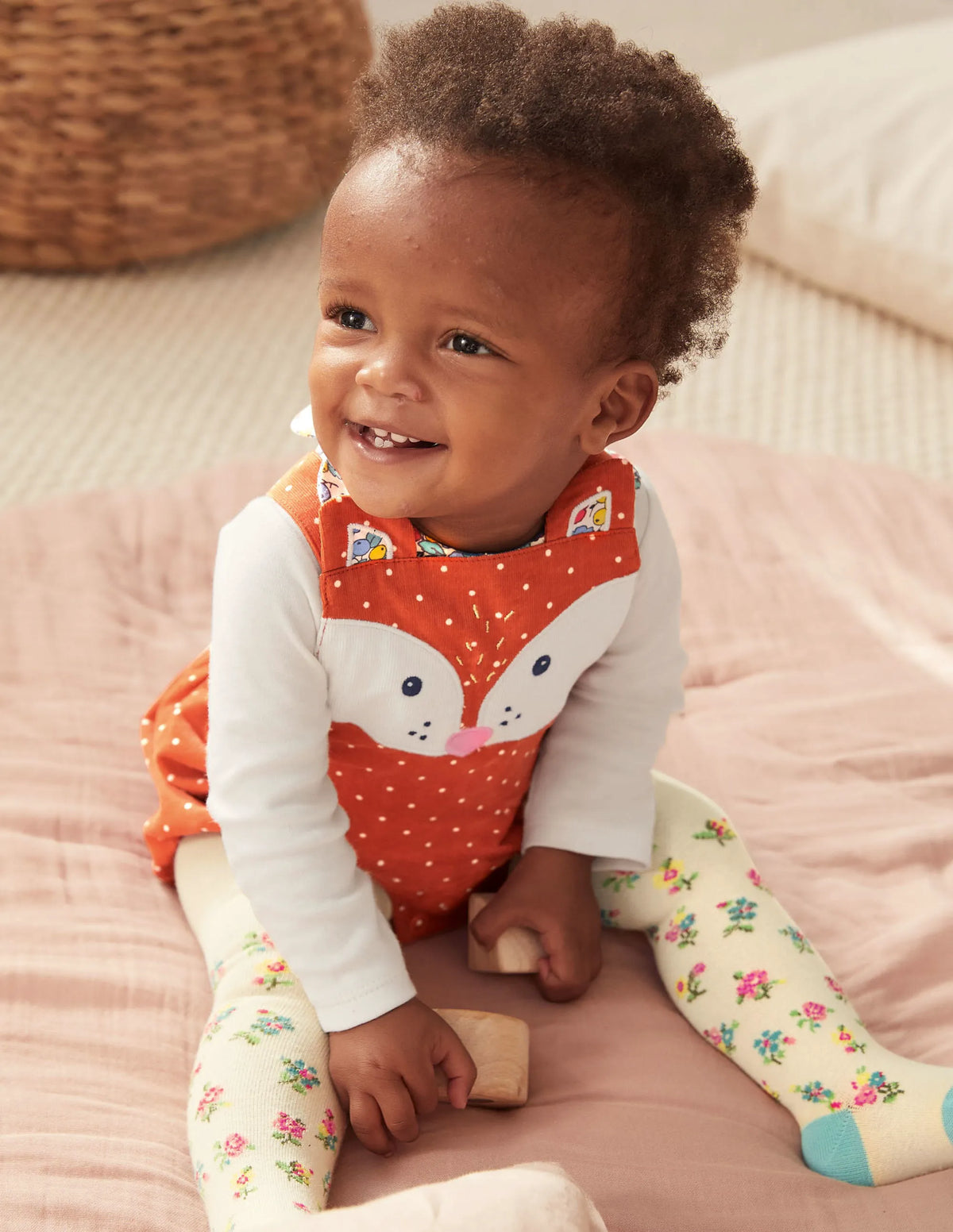 Novelty Fox Romper-Autumn Maple Orange Fox