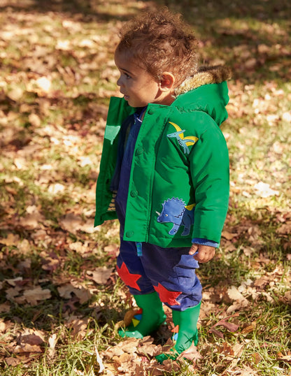 3-in-1 Jacket-Highland Green Dinos