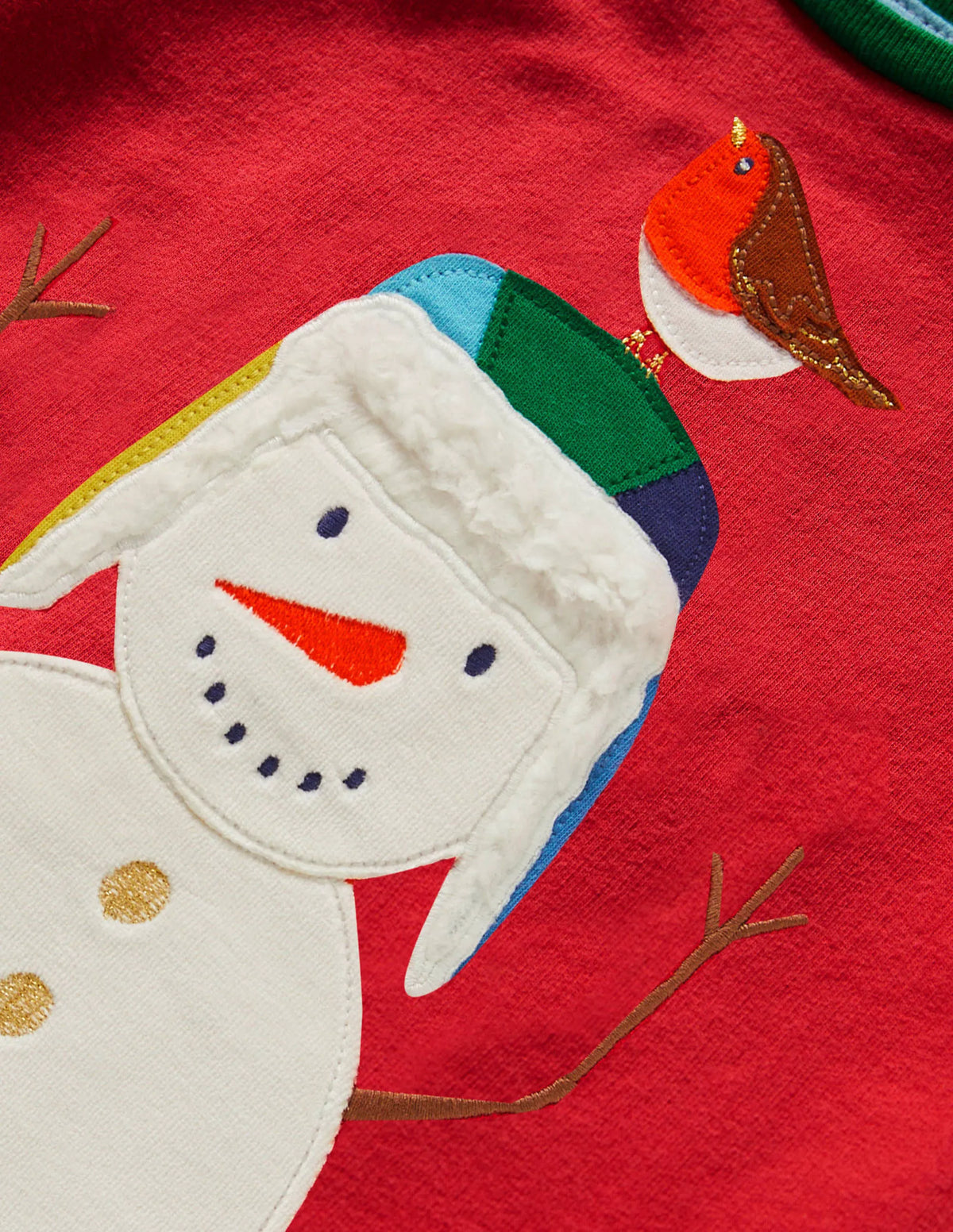 Jersey Graphic Play Set-Rockabilly Red Snowman