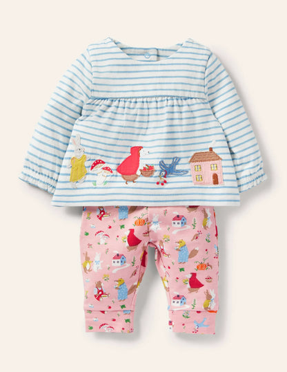 Jersey Appliqué Play Set-Boto Pink Bedtime Stories