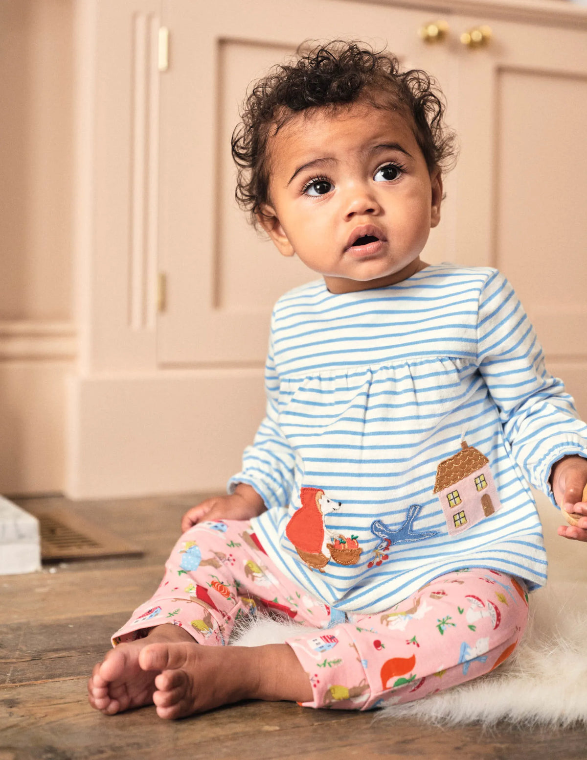 Jersey Appliqué Play Set-Boto Pink Bedtime Stories