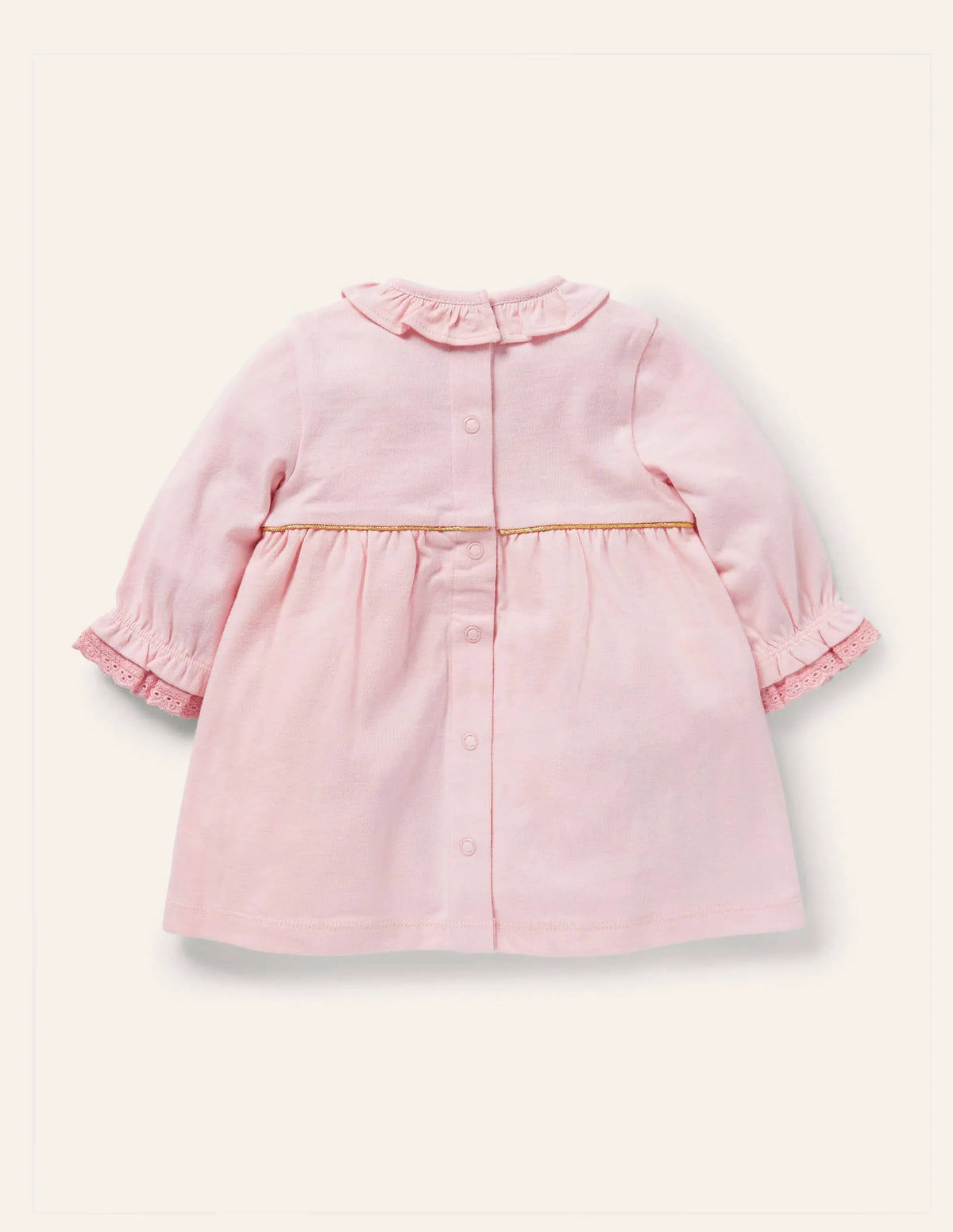 Jersey Appliqué Dress-Boto Pink Fairies