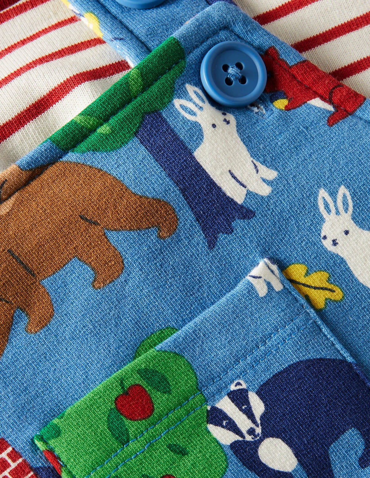 Printed Jersey Overalls Set-Elizabethan Blue Bears