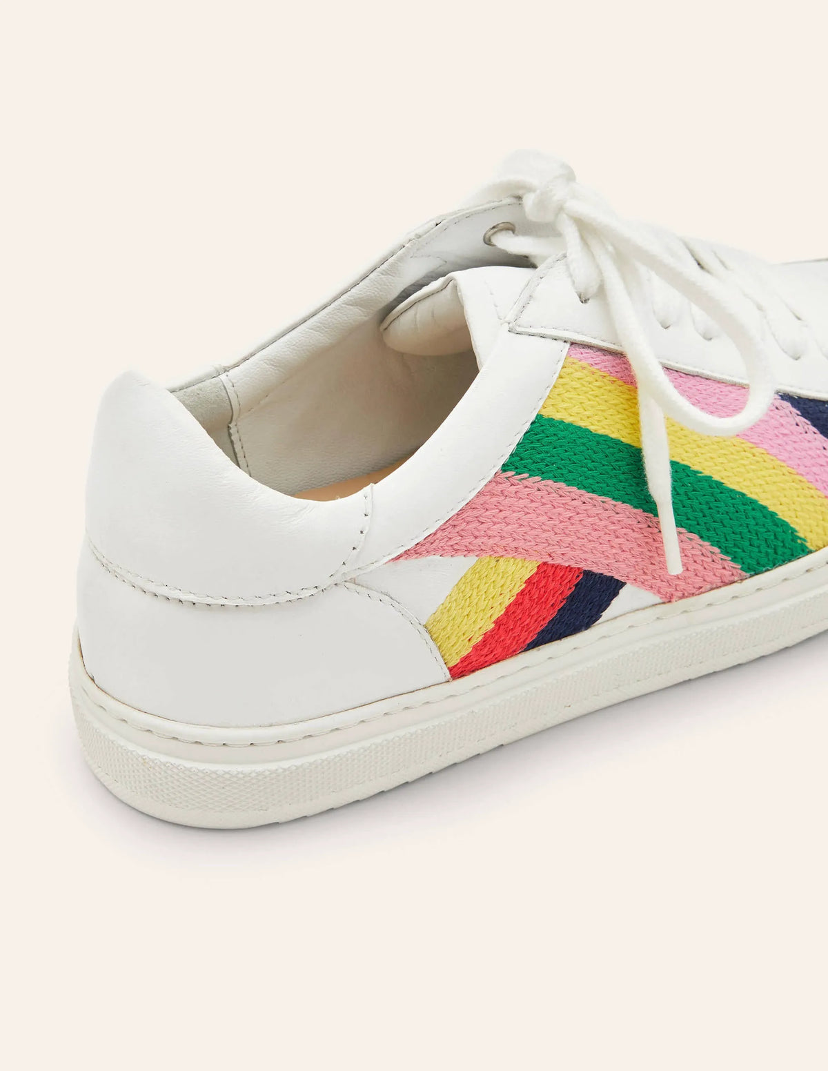Helen Chevron Sneakers-Rainbow Embroidered