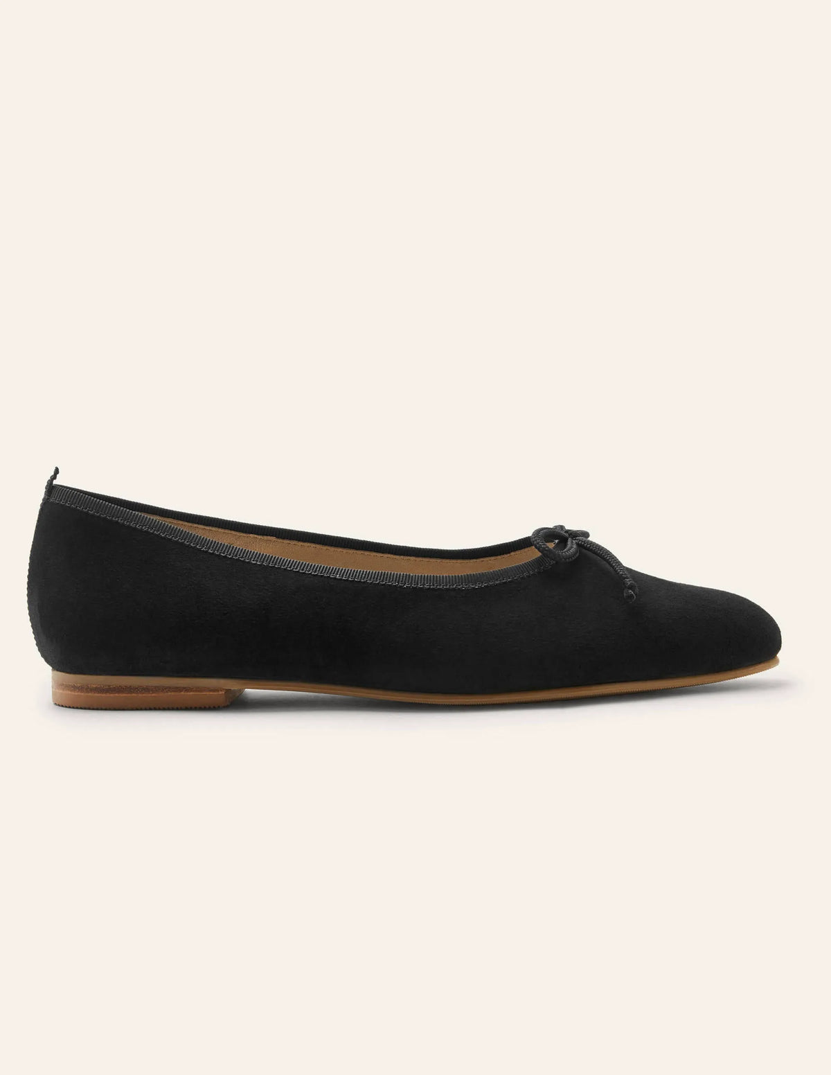High Cut Ballerinas-Black Suede