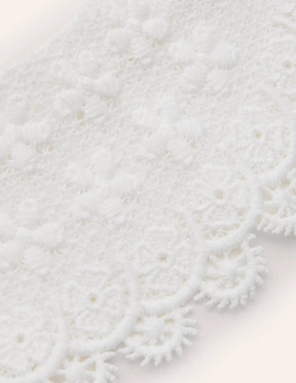 Detachable Lace Collar-White