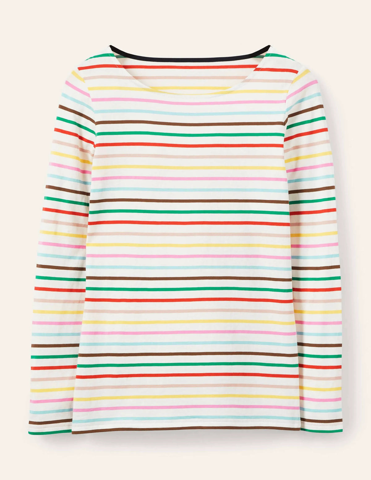 Long Sleeve Breton Top-Cherry Blossom, Lemon Rainbow