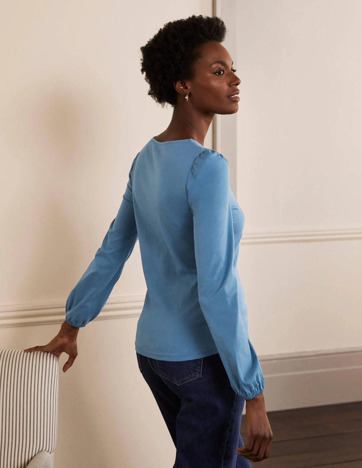Supersoft Long Sleeve Top-Azure