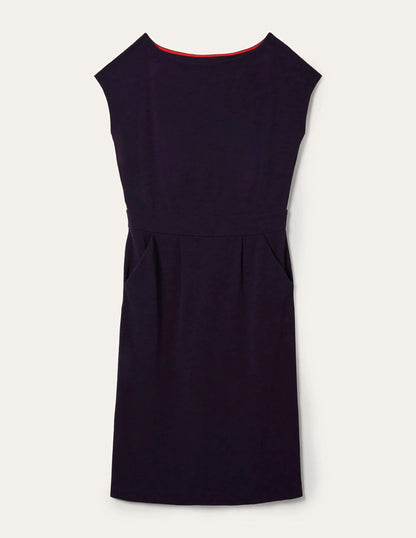 Florrie Jersey Dress-Navy