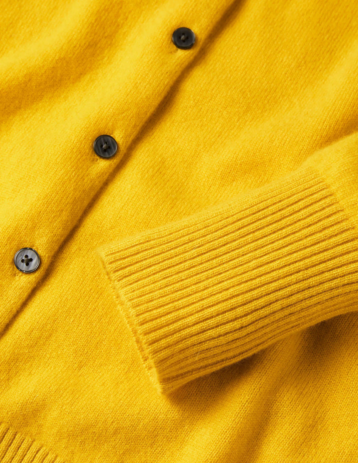 Cashmere Cardigan-Citrine Yellow