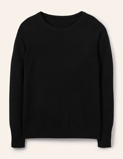 Cashmere Crew Neck Sweater-Black