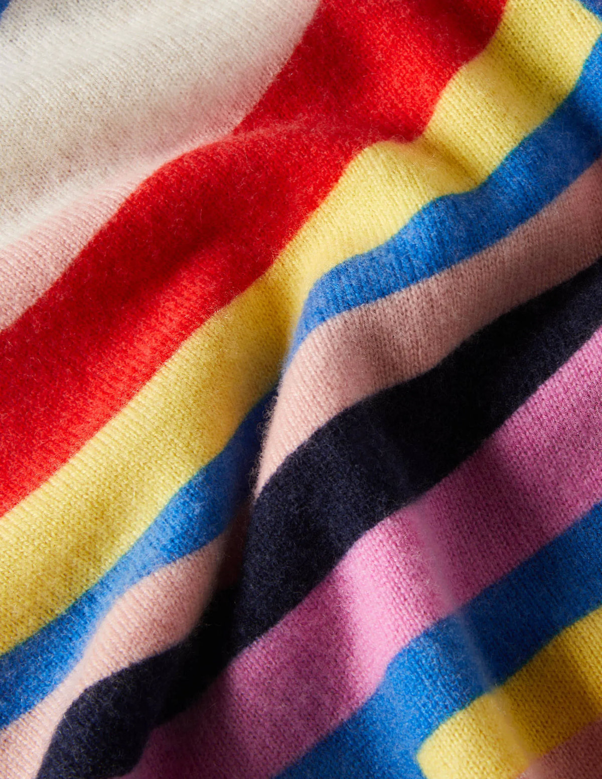 Margot Cashmere Sweater-Abstract Rainbow Stripe