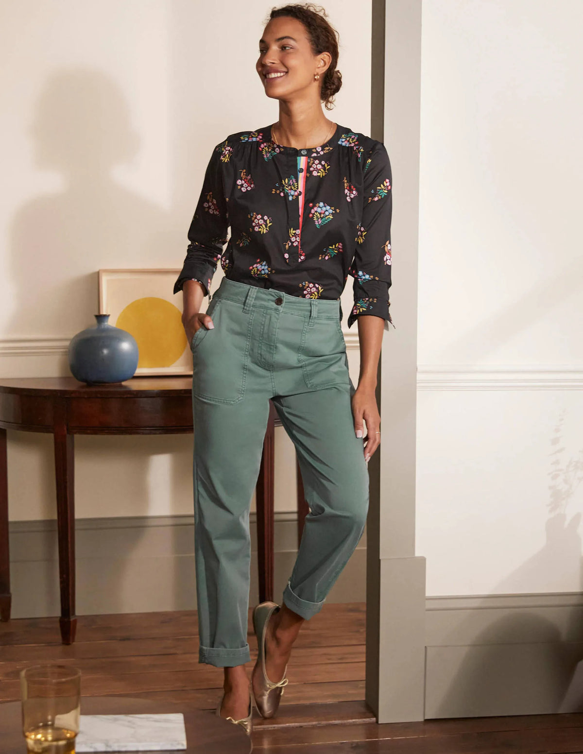 Relaxed Chino Pants-Heath