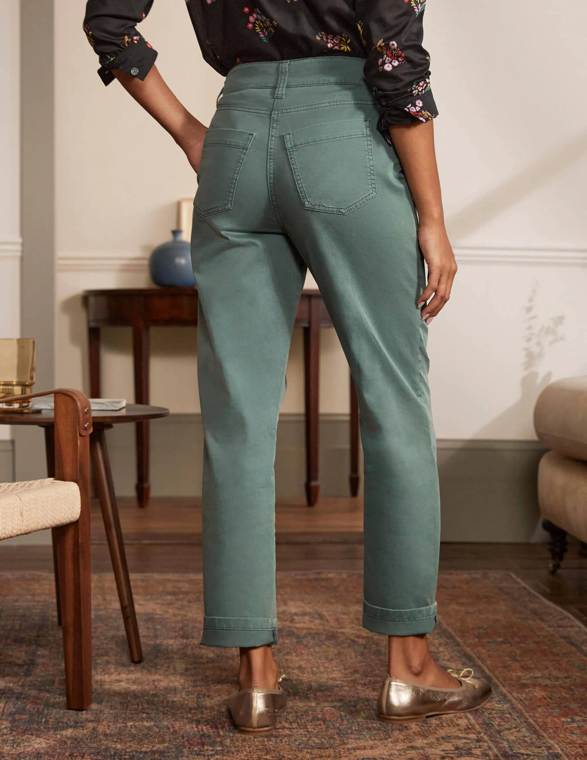 Relaxed Chino Pants-Heath