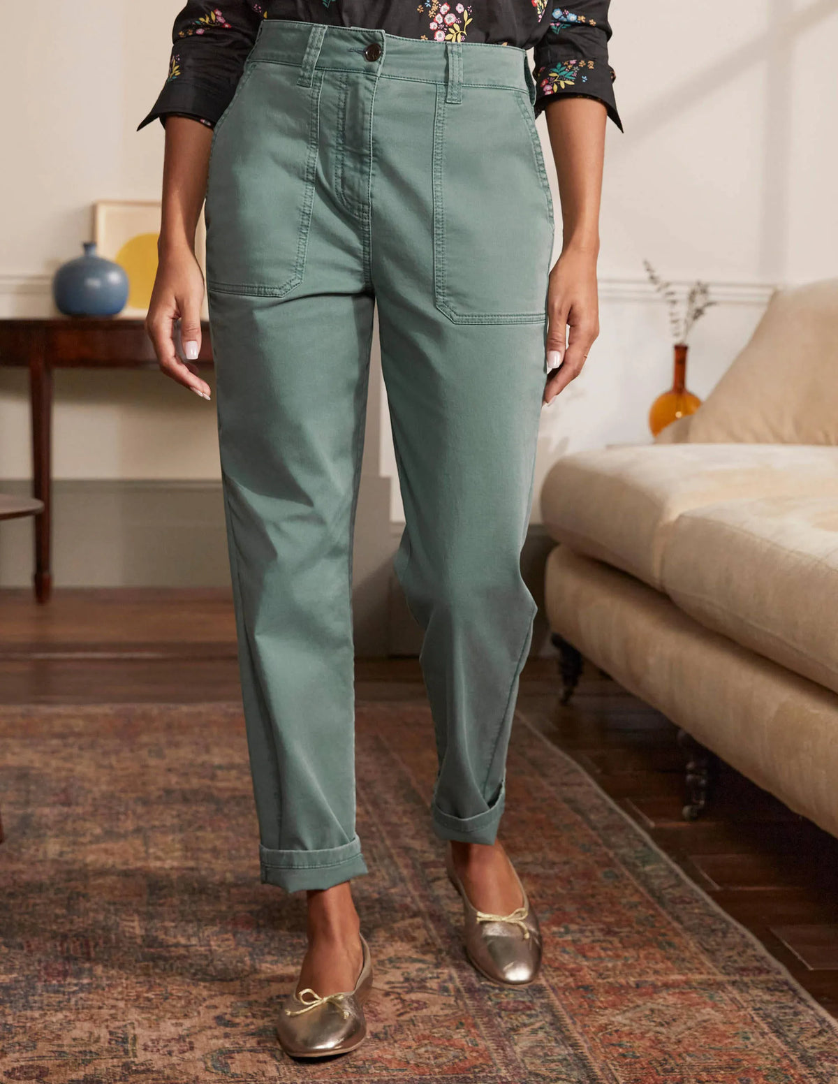 Relaxed Chino Pants-Heath