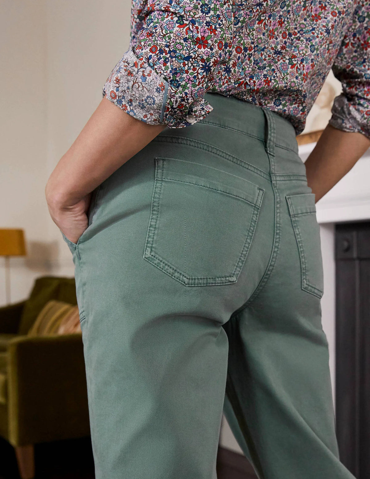 Relaxed Chino Pants-Heath