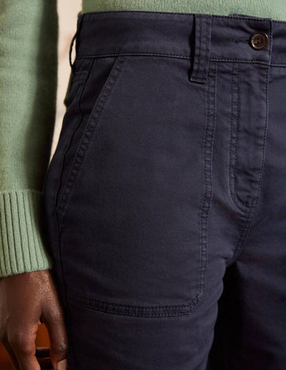 Relaxed Chino Pants-Navy