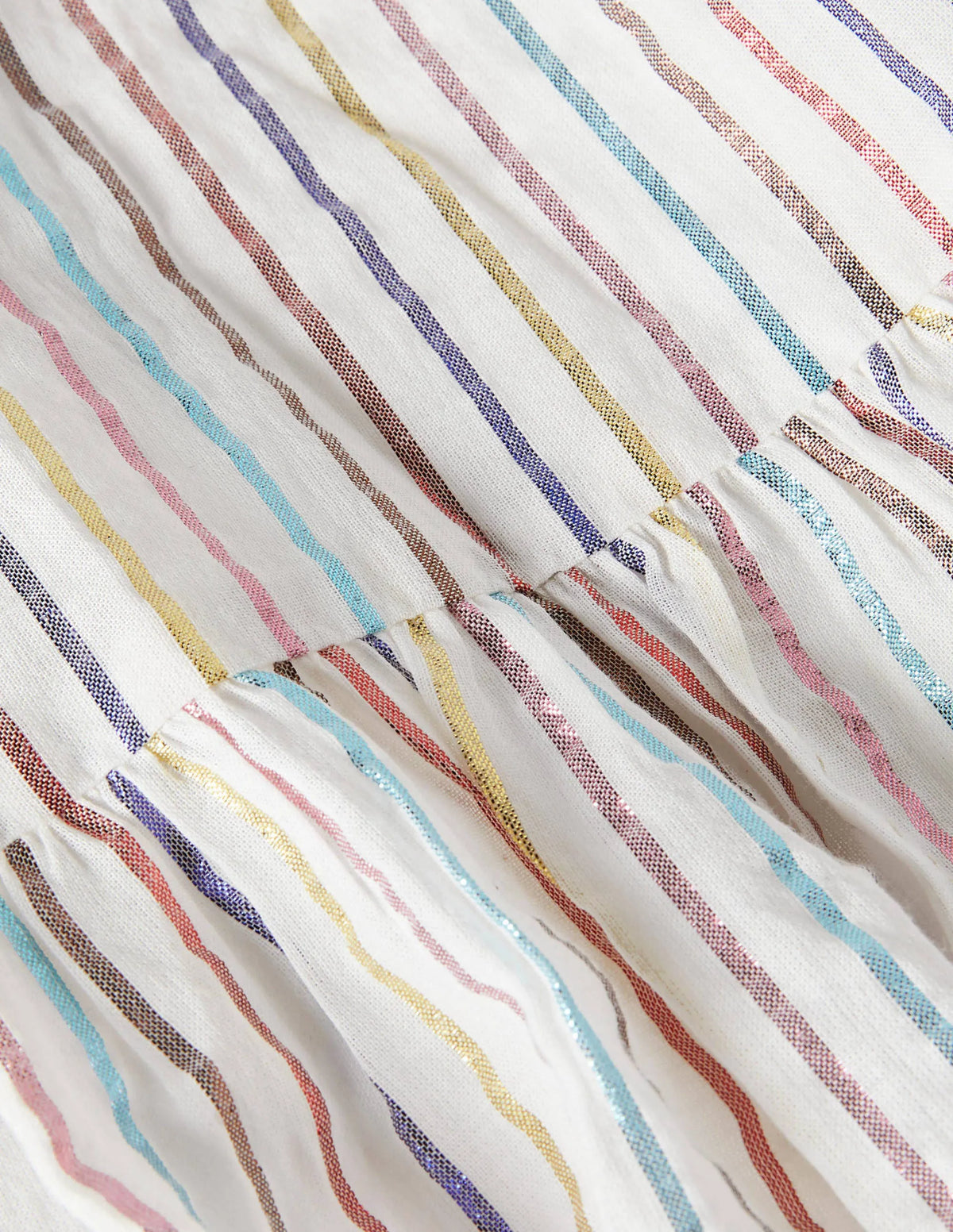 Lorna Tiered Maxi Skirt-Multi Lurex Woven Stripe