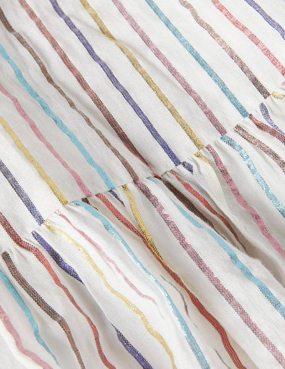 Lorna Tiered Maxi Skirt-Multi Lurex Woven Stripe