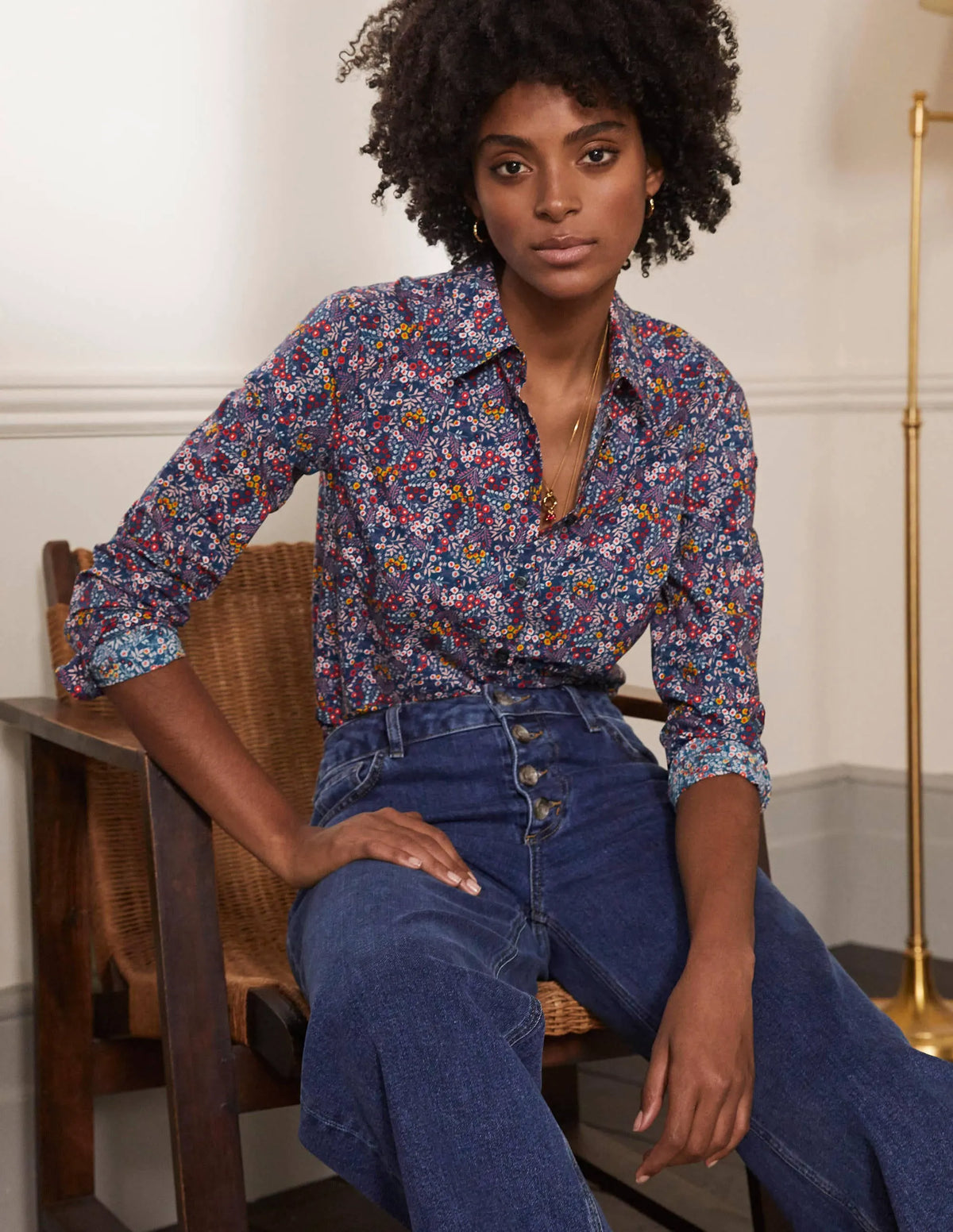 The Cotton Shirt-Galaxy Blue, Enchanting Forest
