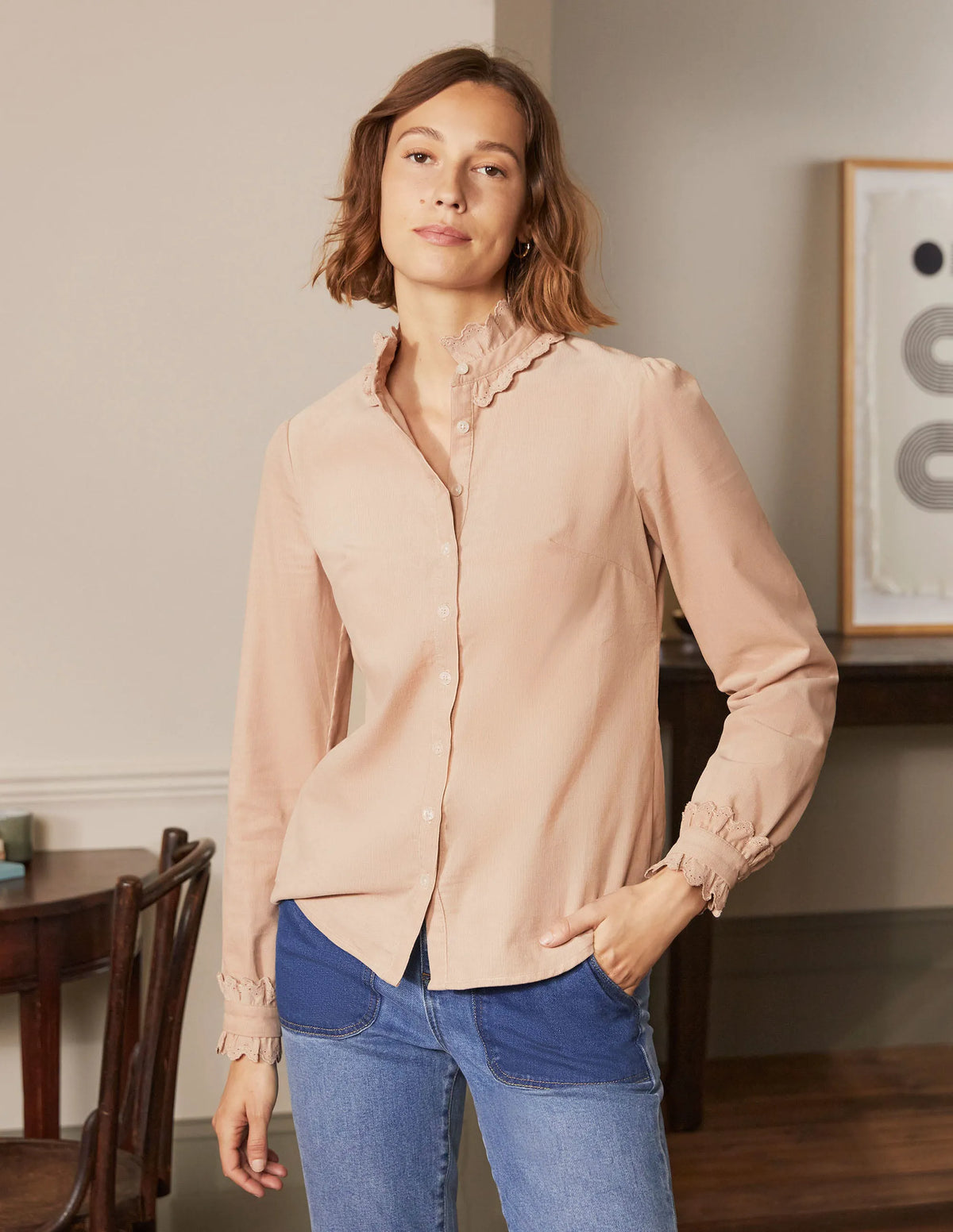 Eliza Broderie Shirt-Popcorn
