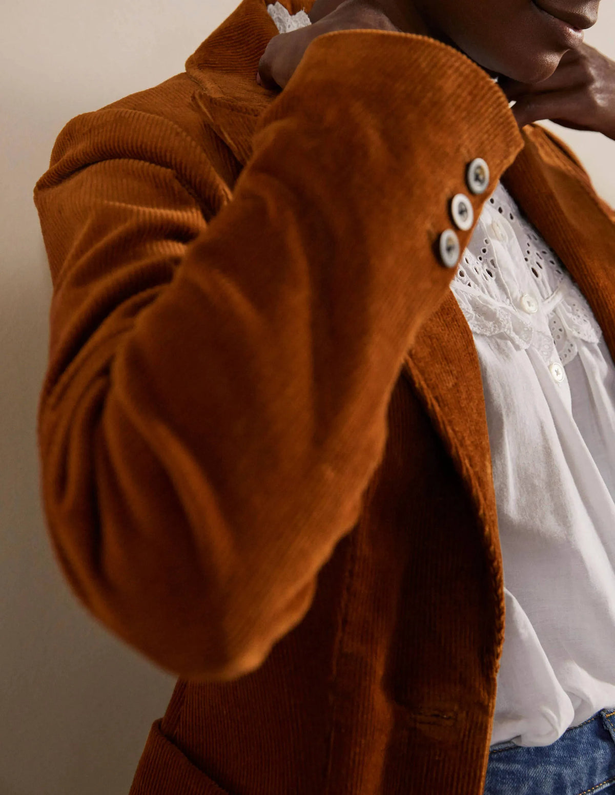 Victoria Cord Blazer-Ginger