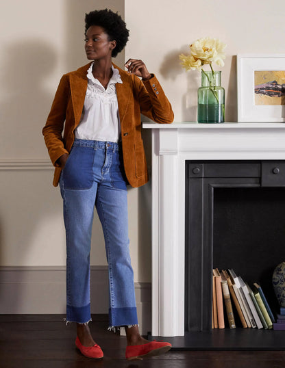 Victoria Cord Blazer-Ginger