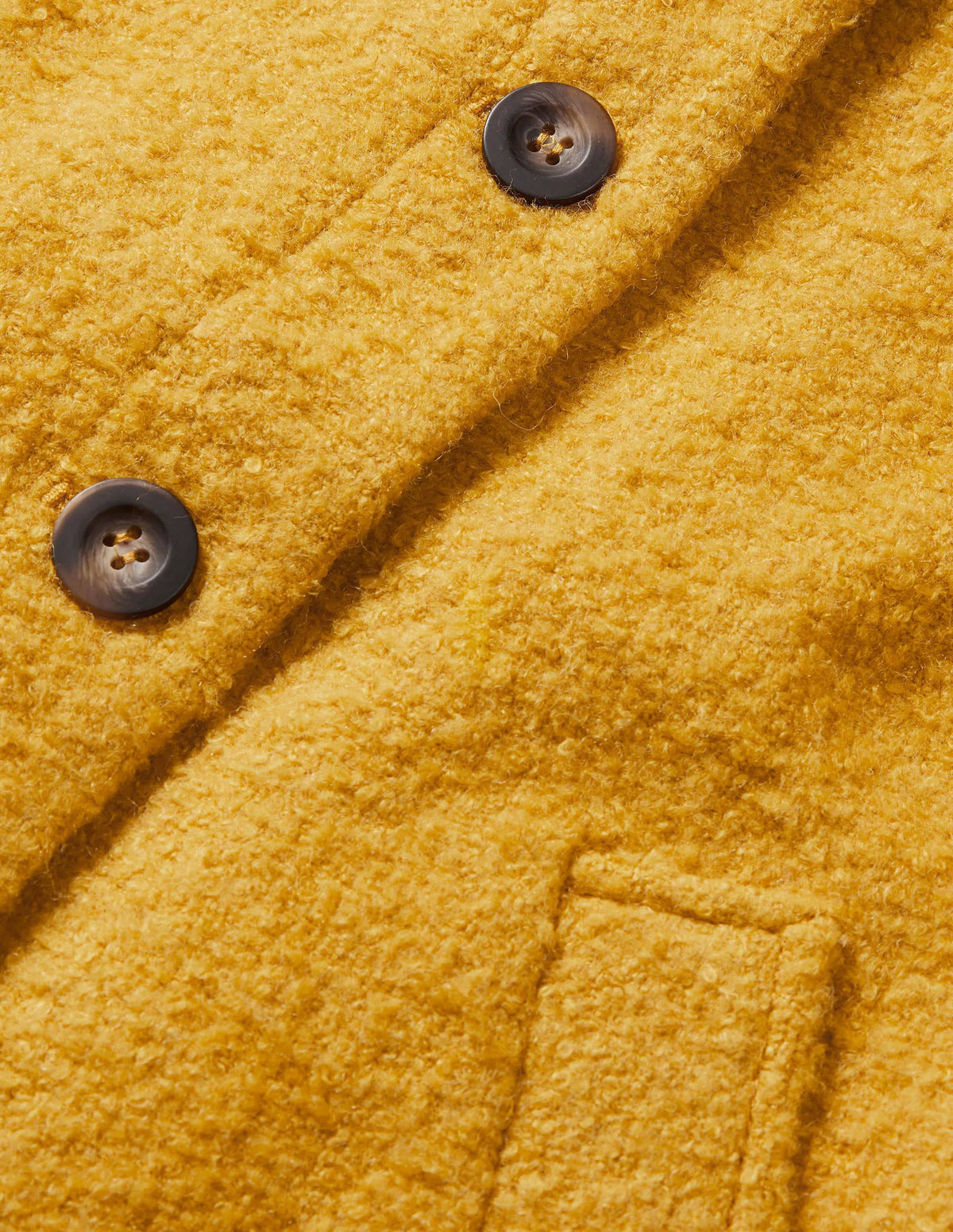 Textured Wool Jacket-Honey Gold